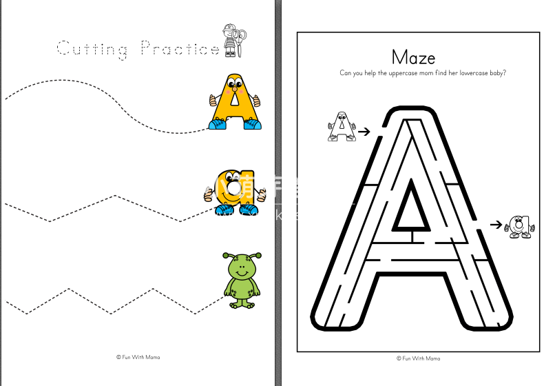 字母练习作业纸 图片9