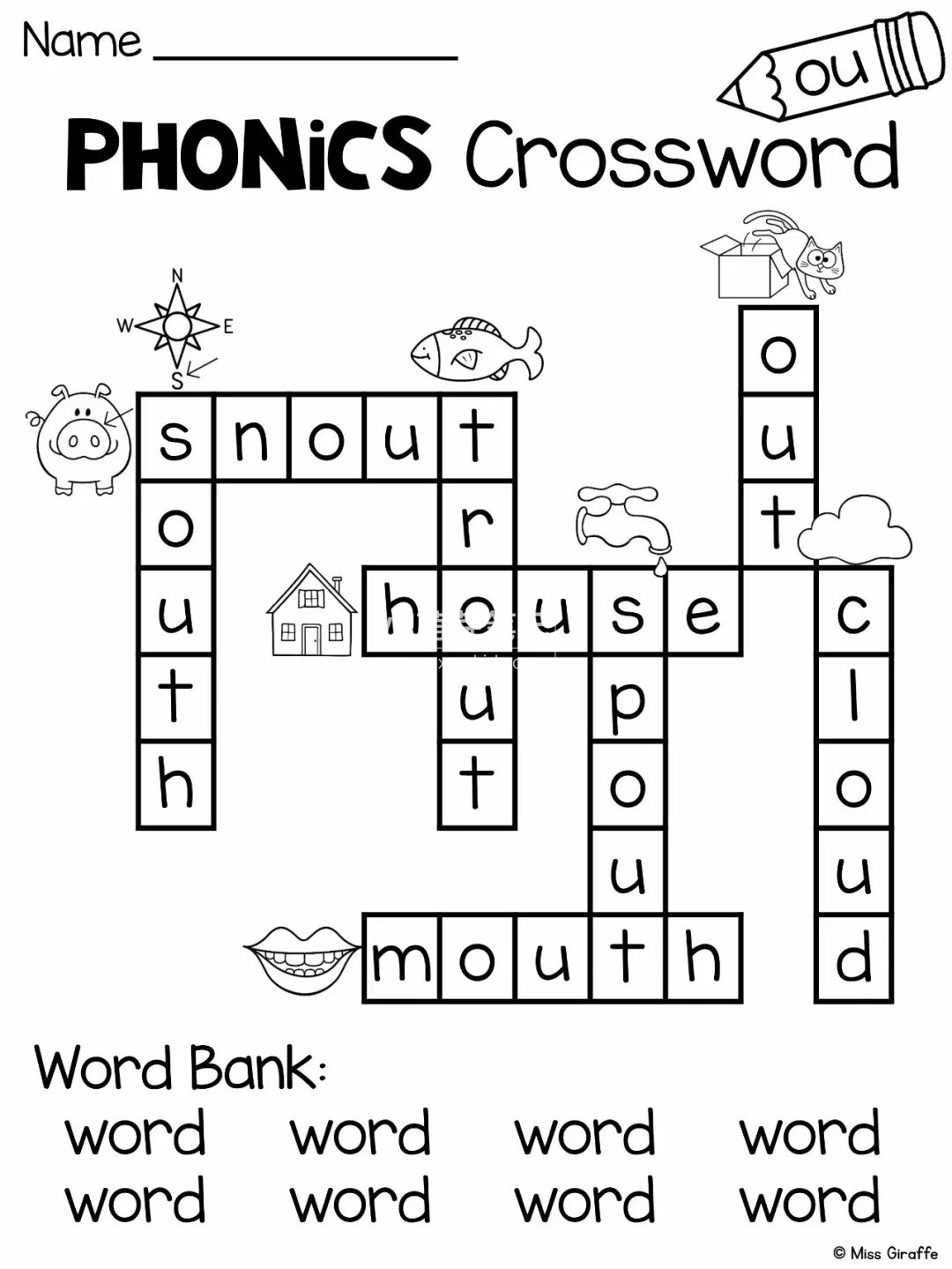 Phonics No Prep Massive MEGA Bundle 自然拼读练习册 图片12 Phonics No Prep Massive MEGA Bundle 自然拼读练习册 图片11