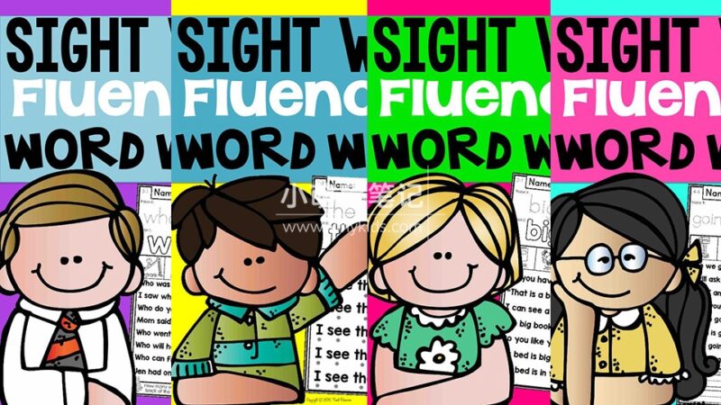 《Sight Word Fluency & Word Work》高频词阅读练习册+闪卡,百度云网盘下载!_小萌芽笔记