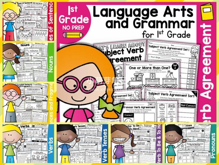 美国情景语法练习册《Language Arts and Grammar》22册初级+24册进阶共1500页,百度云网盘下载!_小萌芽笔记