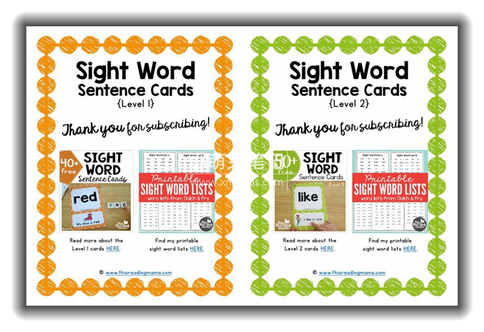 Sight Word Sentence Cards 图片2 Sight Word Sentence Cards 图片1