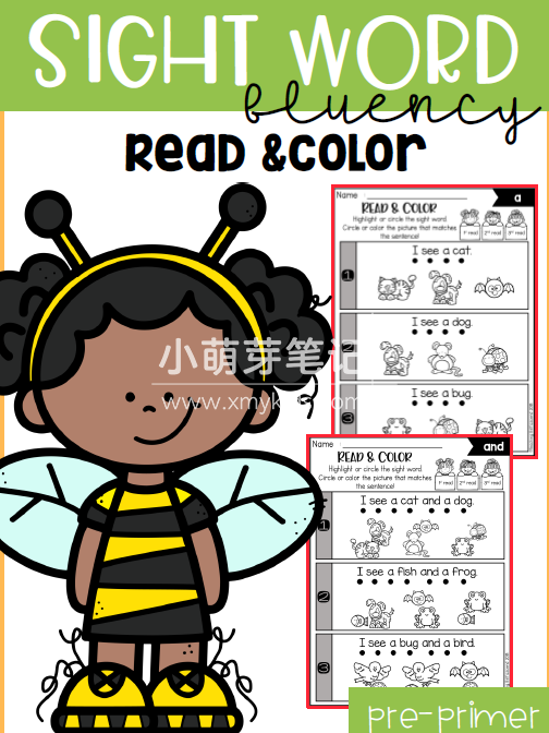 Sight Word Fluency Read and Color 图片5