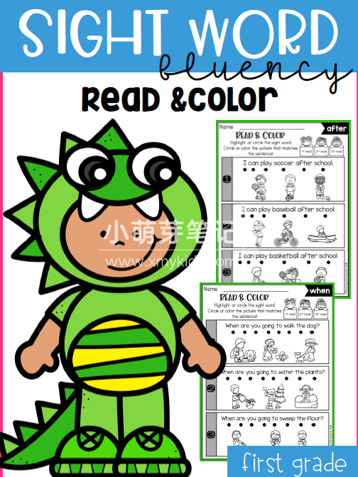 Sight Word Fluency Read and Color 图片7